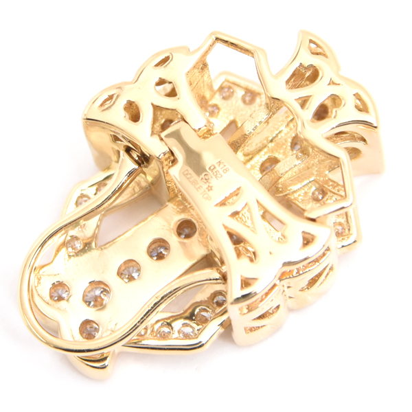 ゆきざき ペンダント ユニセックス ダブルトップ ダイヤモンド ペンダントトップ D0.52ct イエローゴールド YUKIZAKI K18 中古