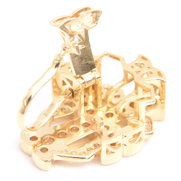 ゆきざき ペンダント ユニセックス ダブルトップ ダイヤモンド ペンダントトップ D0.52ct イエローゴールド YUKIZAKI K18 中古