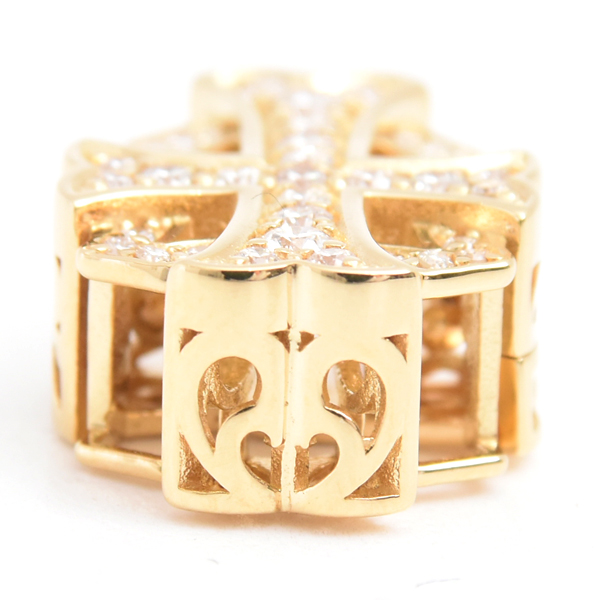 ゆきざき ペンダント ユニセックス ダブルトップ ダイヤモンド ペンダントトップ D0.52ct イエローゴールド YUKIZAKI K18 中古