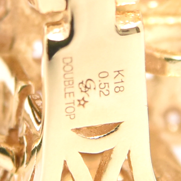 ゆきざき ペンダント ユニセックス ダブルトップ ダイヤモンド ペンダントトップ D0.52ct イエローゴールド YUKIZAKI K18 中古