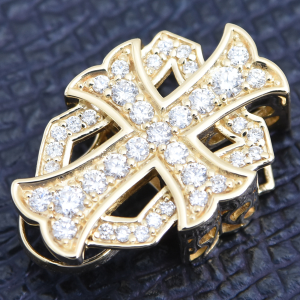 ゆきざき ペンダント ユニセックス ダブルトップ ダイヤモンド ペンダントトップ D0.52ct イエローゴールド YUKIZAKI K18 中古