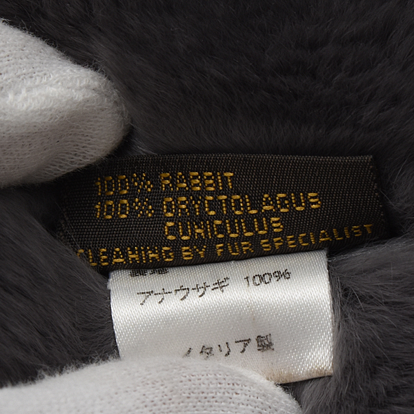 ルイヴィトン メンズ レディース 服飾小物 エシャルプ レックス マフラー スカーフ ラビットファー グレー系 MP0035 Louis Vuitton 中古