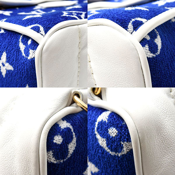 ルイヴィトン バッグ レディース メンズ パームスプリングス MINI バックパック モノグラムジャカード レザー ブルー Louis Vuitton M46207 中古