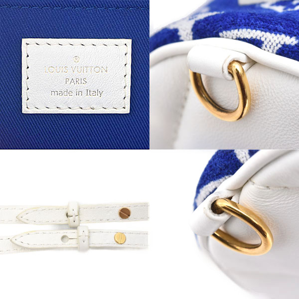 ルイヴィトン バッグ レディース メンズ パームスプリングス MINI バックパック モノグラムジャカード レザー ブルー Louis Vuitton M46207 中古