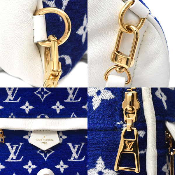 ルイヴィトン バッグ レディース メンズ パームスプリングス MINI バックパック モノグラムジャカード レザー ブルー Louis Vuitton M46207 中古