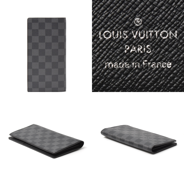 ルイヴィトン 財布 メンズ ダミエグラフィット ポルトフォイユブラザ 長財布 二つ折り ブラック N62665 Louis Vuitton 中古