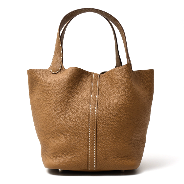 エルメス バッグ ピコタンロック MM 22 トリヨンクレマンス ハンドバッグ トートバッグ シルバー金具 Z刻印 ゴールド ブラウン レディース HERMES 未使用展示品