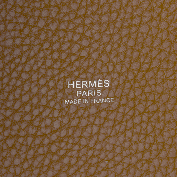 エルメス バッグ ピコタンロック MM 22 トリヨンクレマンス ハンドバッグ トートバッグ シルバー金具 Z刻印 ゴールド ブラウン レディース HERMES 未使用展示品