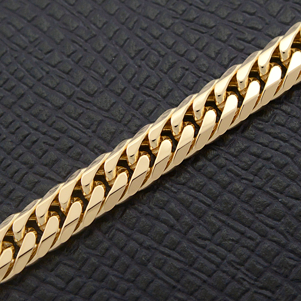 喜平 ブレスレット K18 6面カット ダブル 20g 20cm 造幣局検定刻印入 メンズ レディース チェーン イエローゴールド YG 中古