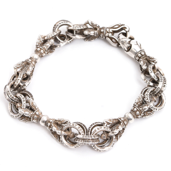 ソカロ ブレス メンズ バード ドージェ ブレスレット Lサイズ シルバー ZOCALO SV950 中古