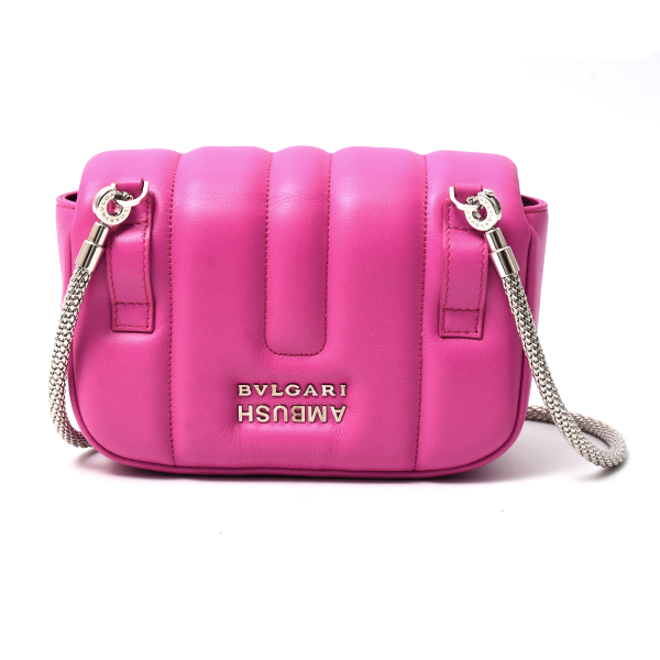 ブルガリ セルペンティ ベルトバッグ アンブッシュ AMBUSH コラボ レザー パープル レディース BVLGARI 290350 中古