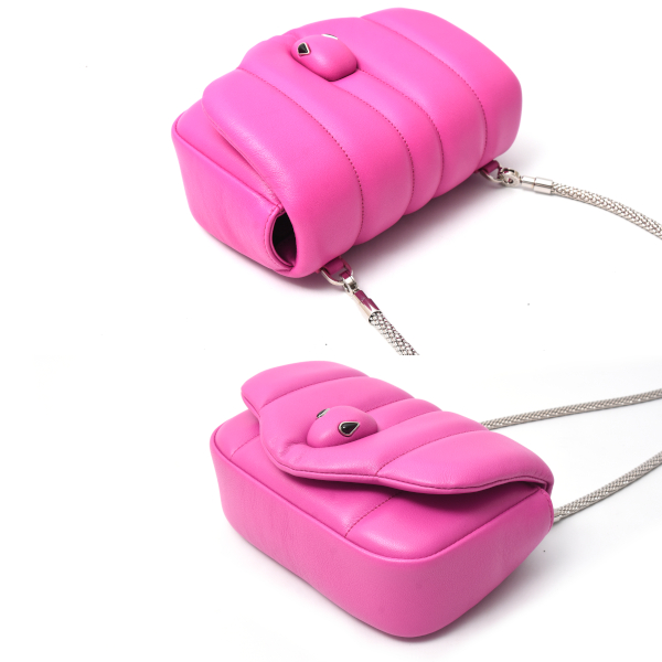 ブルガリ セルペンティ ベルトバッグ アンブッシュ AMBUSH コラボ レザー パープル レディース BVLGARI 290350 中古