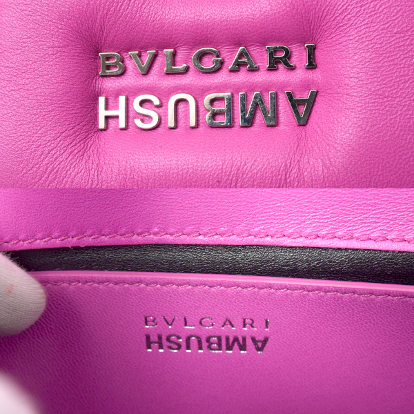 ブルガリ セルペンティ ベルトバッグ アンブッシュ AMBUSH コラボ レザー パープル レディース BVLGARI 290350 中古