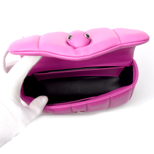 ブルガリ セルペンティ ベルトバッグ アンブッシュ AMBUSH コラボ レザー パープル レディース BVLGARI 290350 中古