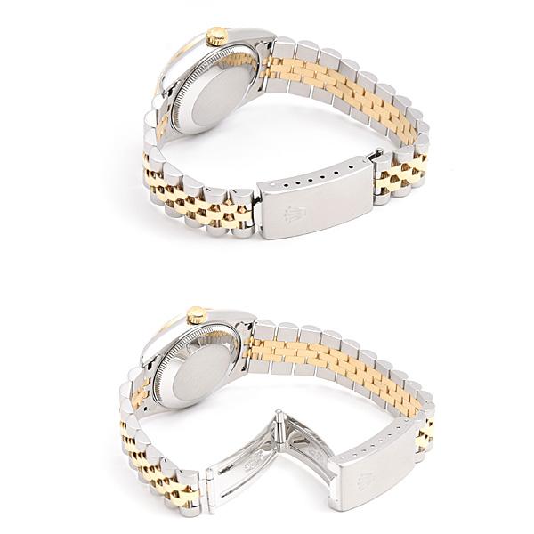 ロレックス 時計 ユニセックス デイトジャスト31 自動巻 A番 シルバー文字盤 SS×YG ROLEX 78273 中古