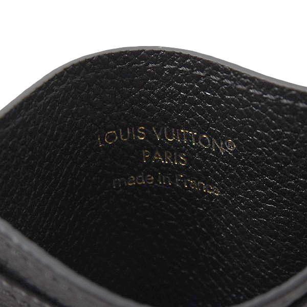 ルイヴィトン カードケース レディース ポルトカルト LVチャーム ノワール Louis Vuitton M82132 中古