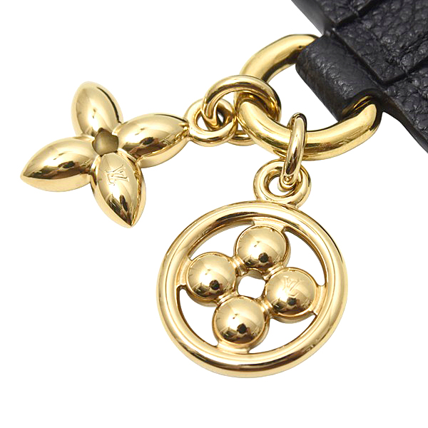 ルイヴィトン カードケース レディース ポルトカルト LVチャーム ノワール Louis Vuitton M82132 中古