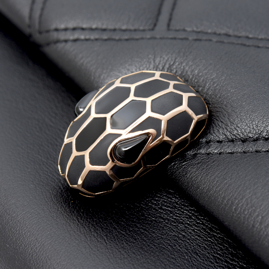 ブルガリ バッグ セルペンティ カボション ミニ バックパック リュック レザー ブラック レディース BVLGARI 中古