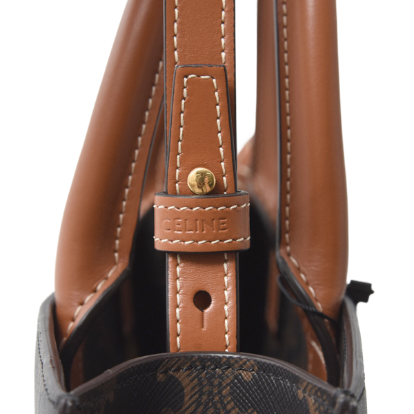 セリーヌ バッグ レディース メンズ バーティカル カバ スモール トリオンフ ショルダーバッグ 2WAY PVC CELINE 191542 中古