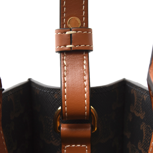 セリーヌ バッグ レディース メンズ バーティカル カバ スモール トリオンフ ショルダーバッグ 2WAY PVC CELINE 191542 中古