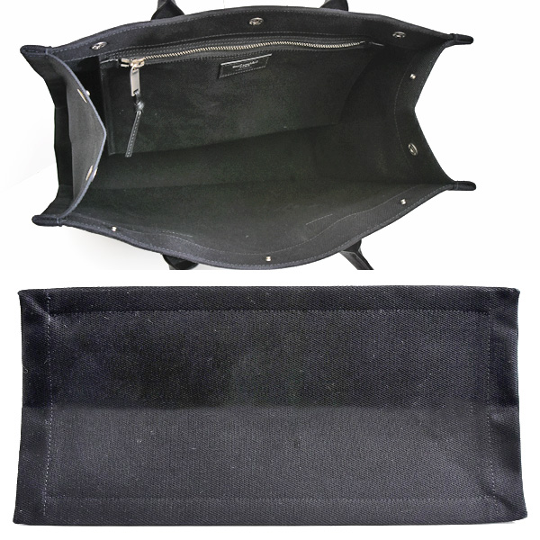 サンローラン バッグ メンズ リヴゴーシュ トート ハンド キャンバス ブラック ビッグトート 大容量 A4サイズ SAINT LAURENT 632539 中古