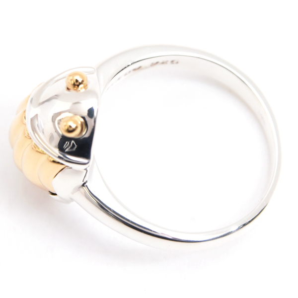 ティファニー 指輪 レディース スカラベ リング 11.5号 シルバー ゴールド TIFFANY SV925×750YG 中古