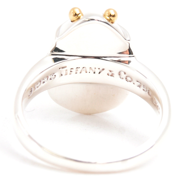 ティファニー 指輪 レディース スカラベ リング 11.5号 シルバー ゴールド TIFFANY SV925×750YG 中古