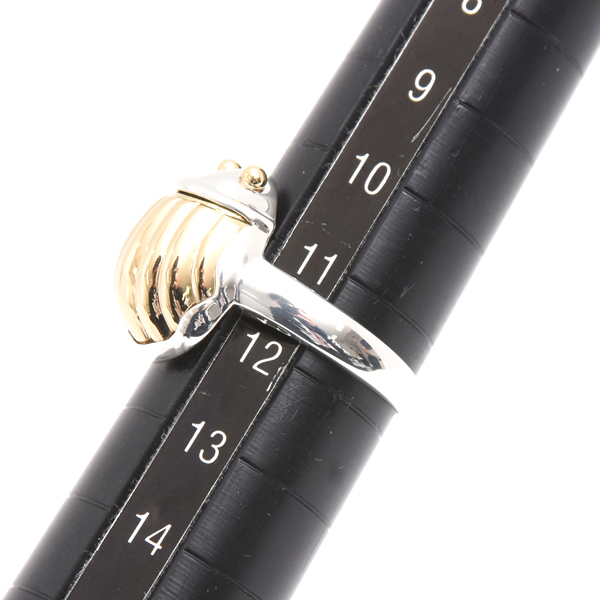 ティファニー 指輪 レディース スカラベ リング 11.5号 シルバー ゴールド TIFFANY SV925×750YG 中古