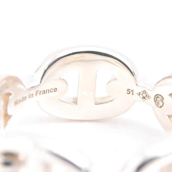 エルメス 指輪 レディース シェーヌダンクル アンシェネPM リング 51号 シルバー HERMES SV925 中古