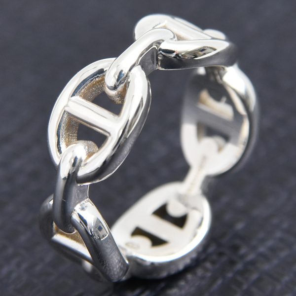 エルメス 指輪 レディース シェーヌダンクル アンシェネPM リング 51号 シルバー HERMES SV925 中古