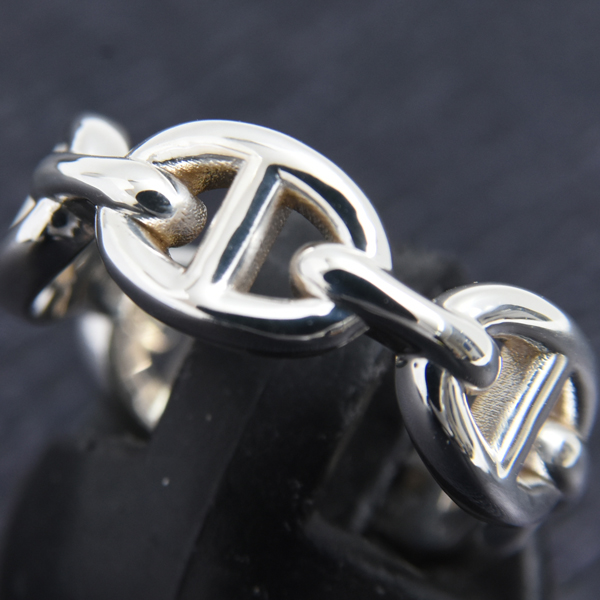 エルメス 指輪 レディース シェーヌダンクル アンシェネPM リング 51号 シルバー HERMES SV925 中古