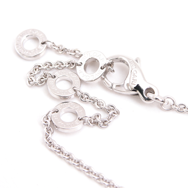 ブルガリ ネックレス レディース パレンテシ フルダイヤ ネックレス ホワイトゴールド BVLGARI 750WG 中古