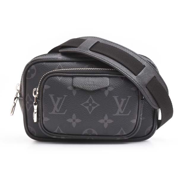 ルイヴィトン バッグ メンズ タイガラマ アウトドアポシェット ショルダーバッグ ブラック M30755 Louis Vuitton 中古
