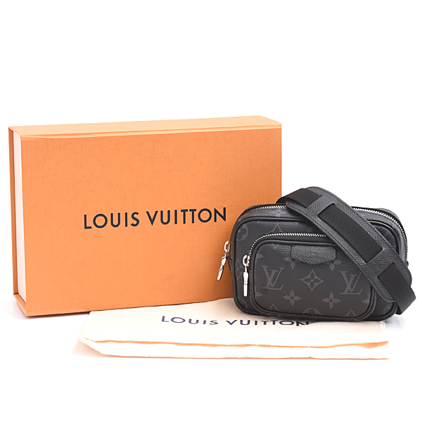 ルイヴィトン バッグ メンズ タイガラマ アウトドアポシェット ショルダーバッグ ブラック M30755 Louis Vuitton 中古