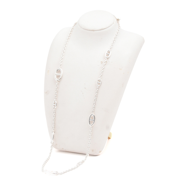 エルメス ネックレス レディース シェーヌダンクル ファランドール ネックレス 79cm シルバー HERMES SV925 中古