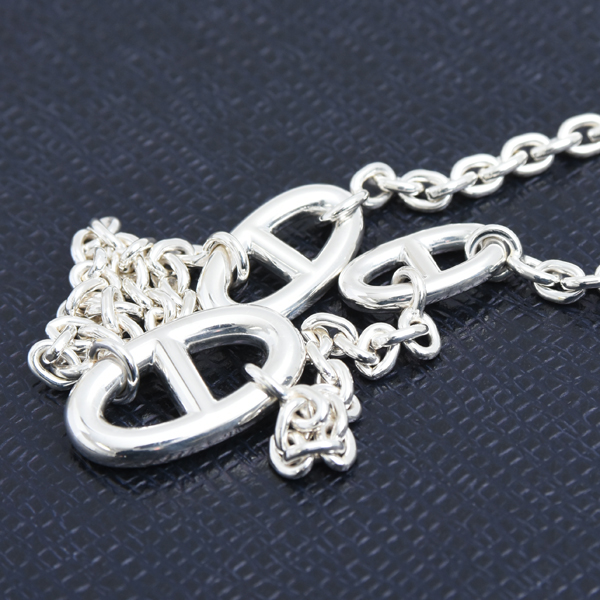 エルメス ネックレス レディース シェーヌダンクル ファランドール ネックレス 79cm シルバー HERMES SV925 中古