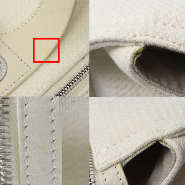 シャネル バッグ ドーヴィル ボストンバッグ ショルダーバッグ 2WAY キャンバス レザー アイボリー レディース CHANEL 中古