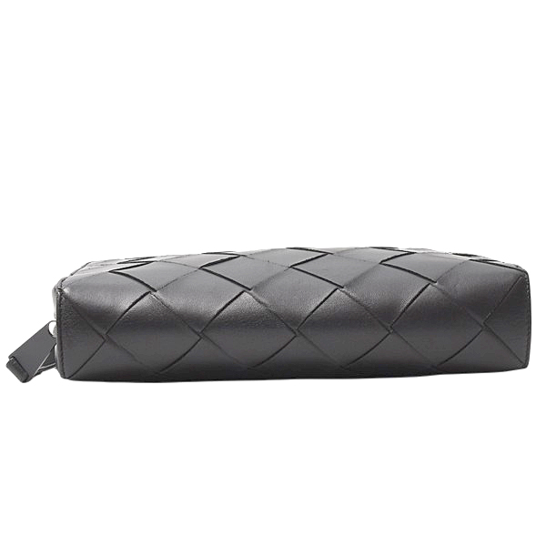 ボッテガヴェネタ バッグ メンズ イントレチャート クラッチバッグ セカンドバッグ ラムスキン ブラック BOTTEGA VENETA 中古