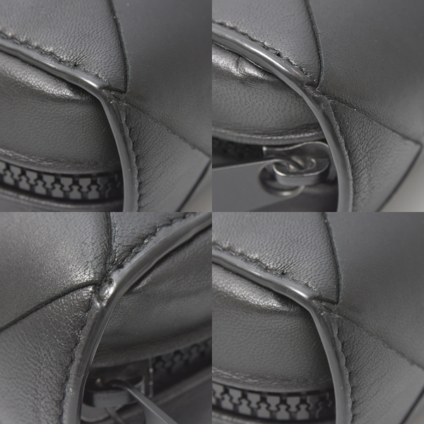 ボッテガヴェネタ バッグ メンズ イントレチャート クラッチバッグ セカンドバッグ ラムスキン ブラック BOTTEGA VENETA 中古