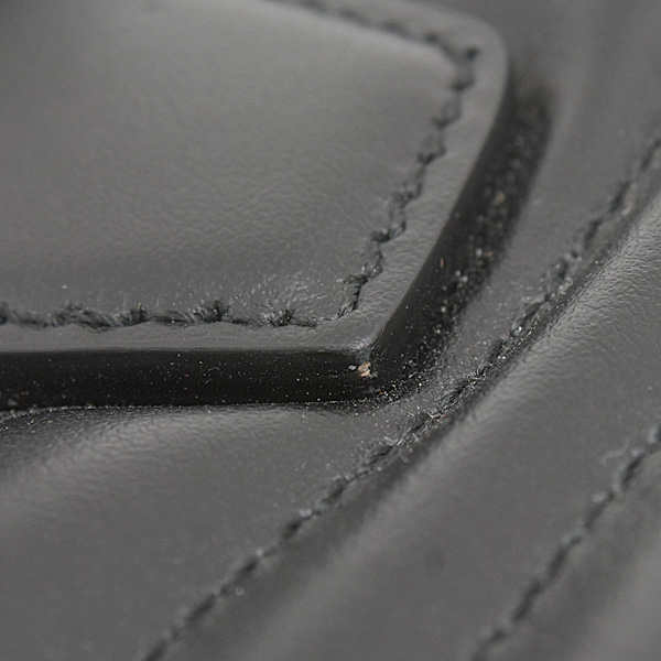 グッチ バッグ レディース メンズ GGマーモント ラージ トートバッグ シェブロン キルティングレザー ブラック GUCCI 739684 中古