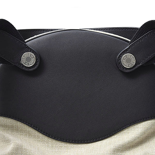 エルメス バッグ メンズ レディース サック アド オールバック バッグパック リュック B刻印 トワルビヴァーク×ヴォースイフト ベージュ系 HERMES 中古