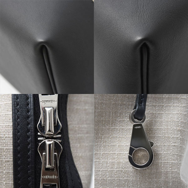 エルメス バッグ メンズ レディース サック アド オールバック バッグパック リュック B刻印 トワルビヴァーク×ヴォースイフト ベージュ系 HERMES 中古