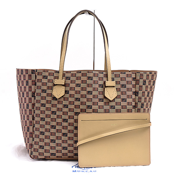 モロー パリ バッグ レディース メンズ ヴァンセンヌ MM リバーシブル トートバッグ カーフ ブラウン MOREAU PARIS M098 中古