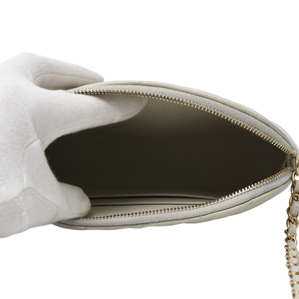 シャネル バッグ レディース チェーンショルダーバッグ マトラッセ キャビアスキン グレー CHANEL AP4016 中古