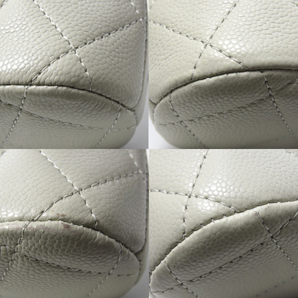 シャネル バッグ レディース チェーンショルダーバッグ マトラッセ キャビアスキン グレー CHANEL AP4016 中古