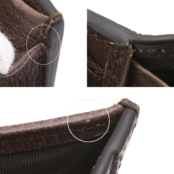 グッチ 財布 レディース GGスプリーム オフィディア 二つ折り財布 ミニウォレット レザー キャンバス ブラウン 523155 GUCCI 中古