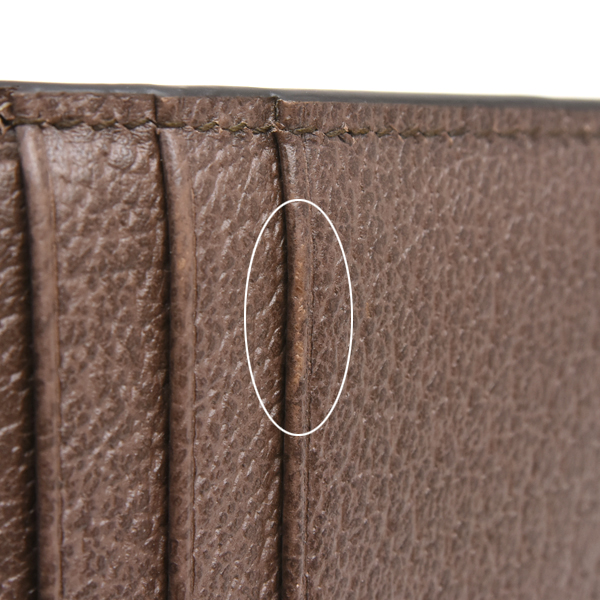 グッチ 財布 レディース GGスプリーム オフィディア 二つ折り財布 ミニウォレット レザー キャンバス ブラウン 523155 GUCCI 中古