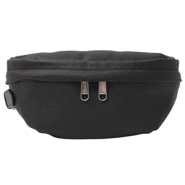 グッチ バッグ レディース メンズ ボディバッグ ショルダー レザー ブラック GUCCI 768111 AACXC 中古