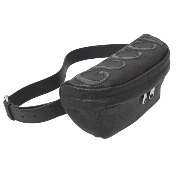 グッチ バッグ レディース メンズ ボディバッグ ショルダー レザー ブラック GUCCI 768111 AACXC 中古