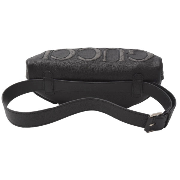 グッチ バッグ レディース メンズ ボディバッグ ショルダー レザー ブラック GUCCI 768111 AACXC 中古